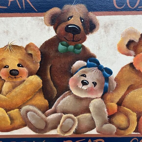 Vintage Hand Painted “Teddy Bear Collector” Large Suitcase - Picture 8 of 15